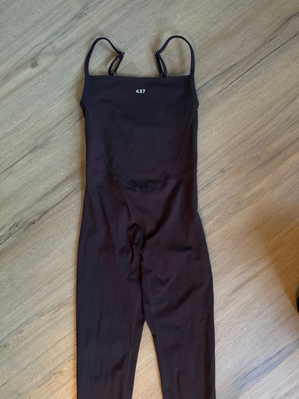 437 Brown One-Piece Jumpsuit with Thin Straps